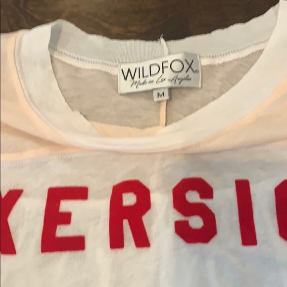 NWOT Wildfox Exersighs shirt top tee medium - Picture 7 of 8